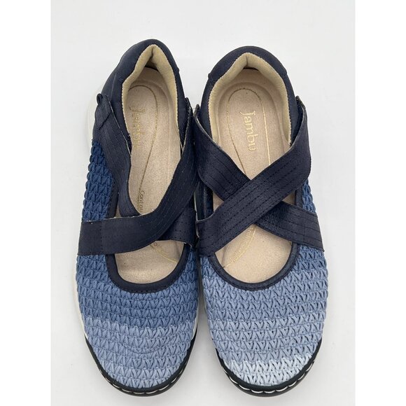 Jambu Mia Womens Size 6 Strappy Slip-On Shoes Blue Gradient Knit Textile Upper - Picture 6 of 8